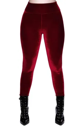 Killstar - Hematite Leggings Ruby  | Dark Ages